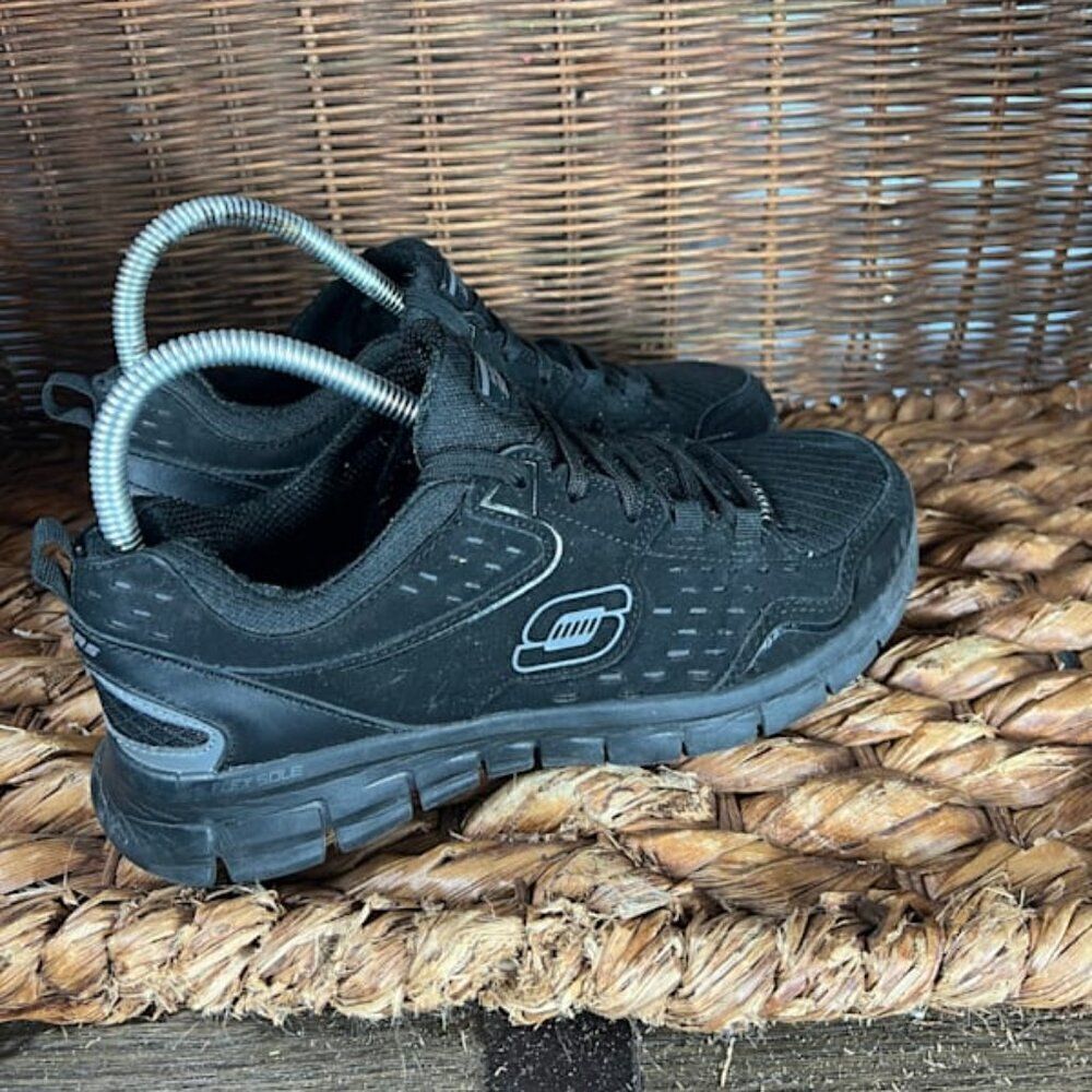 Sketchers Women's Black Sport Lace Up Running Sneakers‎ Size 7.5